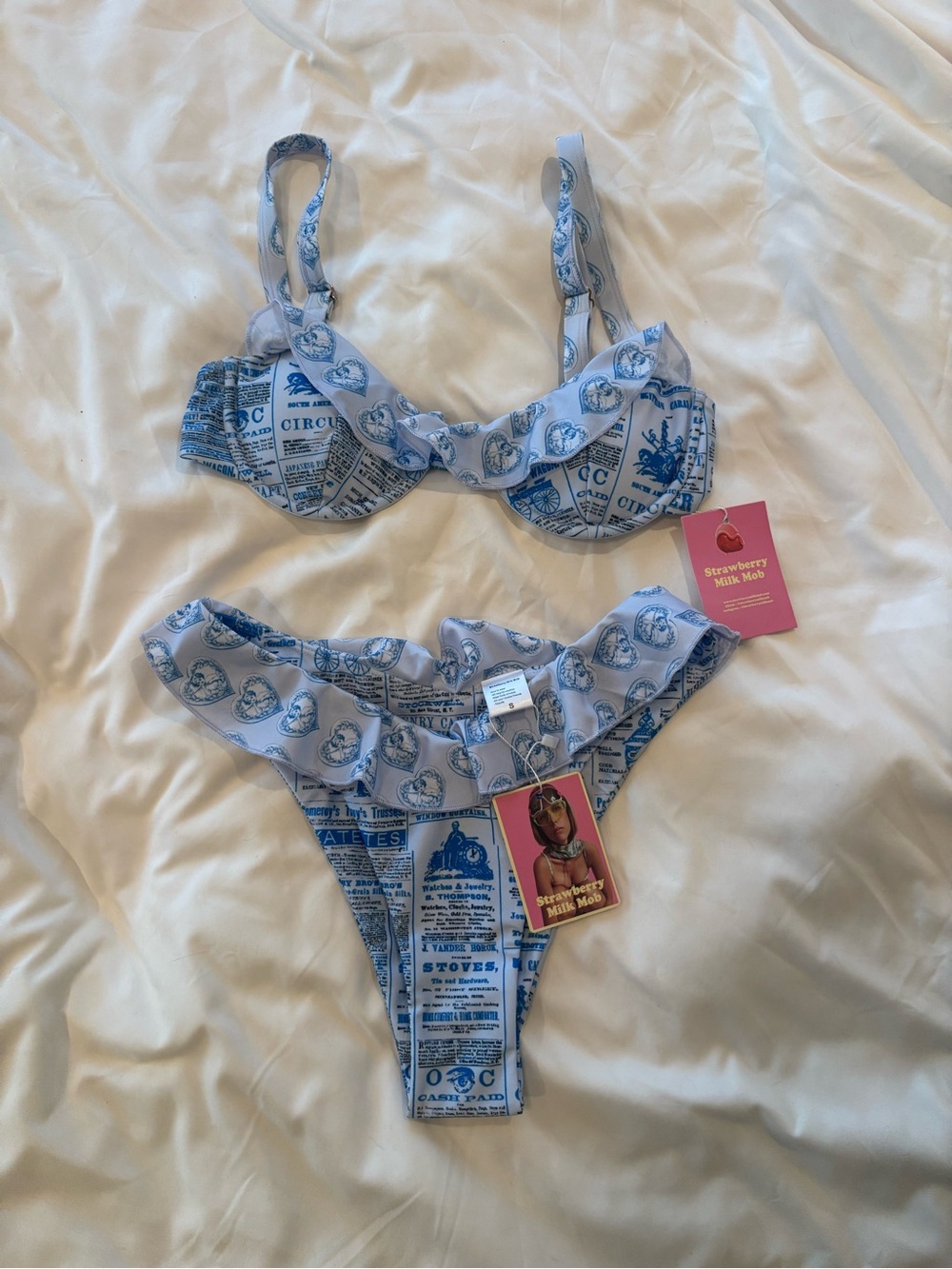 Strawberry Milk Mob Miss Dolly Ruffle Underwire Bikini Set